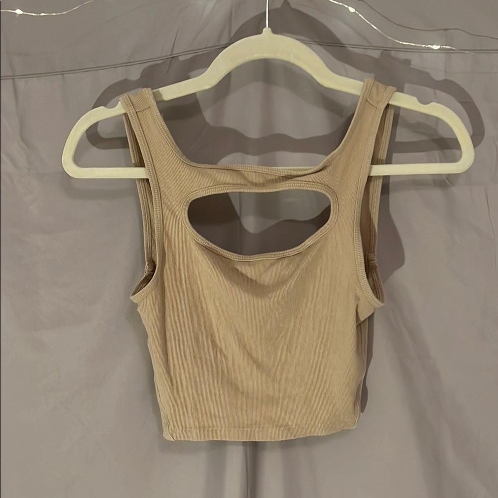 Lululemon beige size 6 crop top!